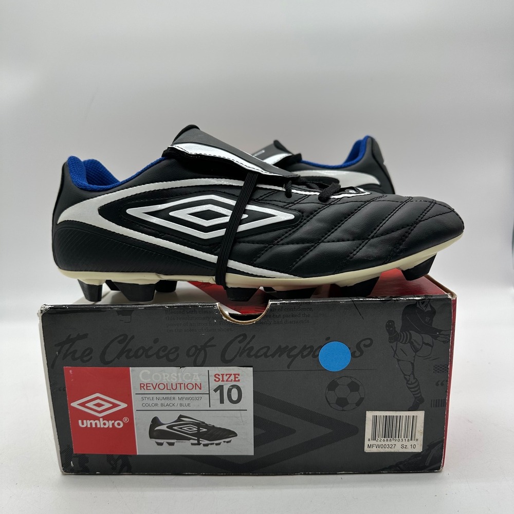 Umbro‎ MFW00327 Mens 10 Black Corsica Revolution Firm Ground FG Soccer Cleats